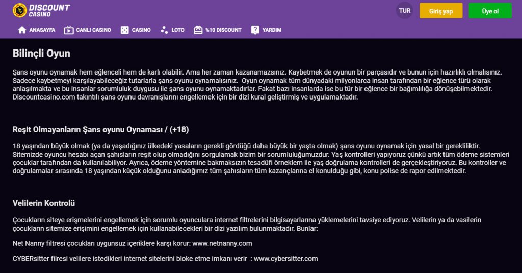 Discount casino üyelik adımları